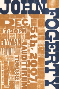Hatch Print for John Fogerty