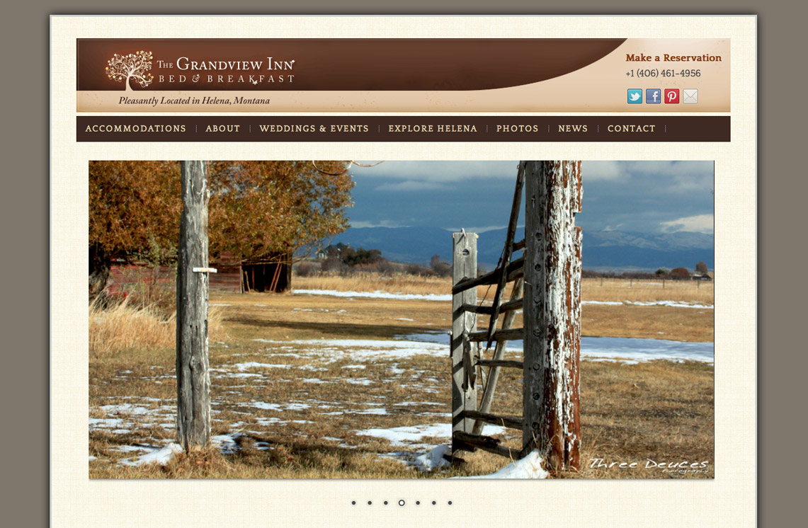 Grandview Inn Helena Website Design